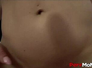 Vid of stepsom with big tits gets turned on by stepsons large cock in POV