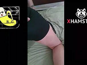 Fitness stepdaughter with beautiful natural ass meets stepfather after gym, they record video without taboos