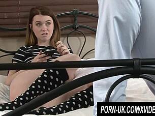 Misha, young European, is allowed to pleasure and be penetrated an untouched vagina by her stepfather