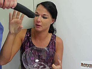 They tie up giant breast fingered nurse and abuse her in a kinky video