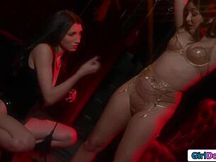 The lesbian dominatrix Maya Woulfe punishes her submissive partner