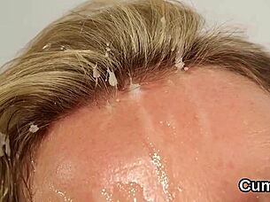 A bukkake session leads a wild vixen to receive a facial