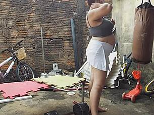 BBW takes amateur obscenely; POV