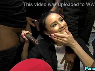 Black criminals get a deep throat from Eliza Ibarra, an off duty officer
