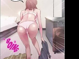my friend pushes pussy in hardcore hentai 😈
