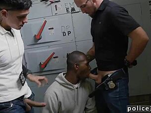 Free gay film showing Black men engaging in interracial orgy with white men and shoplifting, anal sex