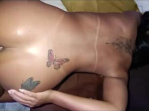 A hot brunette tells me to come over and fuck her hard in the ass