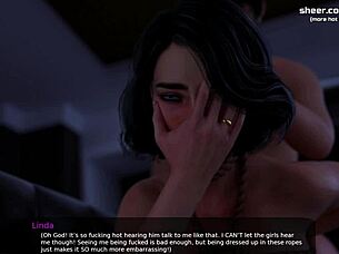 Hentai HD: Step mom Linda's big boobs and ass get bound and fucked
