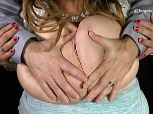 Big boobs wife with Paula shares herself with her partner