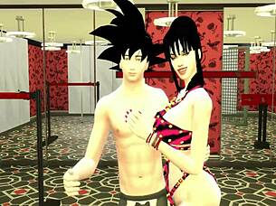 Along with her milk stepmom, Chchi friend teaches stepson how to have sex after catching him masturbating in shows Dragon Ball porn themed series