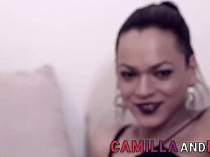 Big cock solo trans Camilla Jolie masturbates