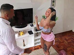 Biba Loka's ass gets fucked by grown ups and fills with cum