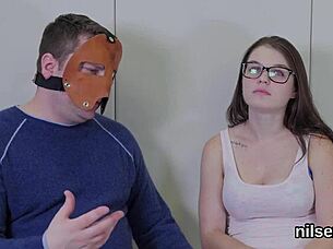 Aroused woman is committed to a mental institution for intense anal therapy