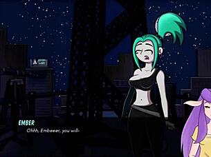 Ember and steamy Danny Phantom and Amity Park bathhouse rendezvous