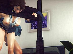 final fantasy hentai: yuna sucks and takes anal 😈