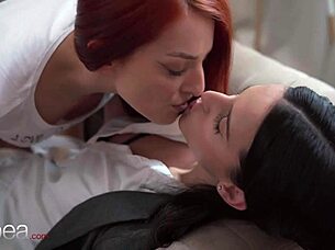 When redhead bear lesbian Katy Rose gets caught cheating on her girlfriend while they be given head it leads to an apology through mutual finger banging and pussy licking