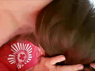 Cloth fuck with POV makes European beauty gets fucked in satin thong