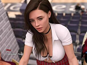 Brothel gets its dripping wet brunette coed clothes ripped