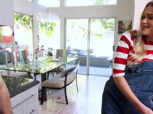Provacative stepdaughter Chloe Rose plays nice with the playful stepdad John