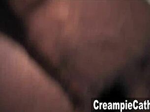 A big dick fills a mature woman