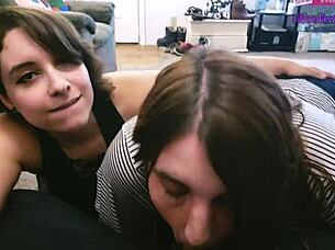 What surprises a threesome is Paige Steele's sudden arrival