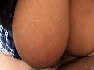 An astounding Indian beauty enjoys giving the enthusiastic blowjob to her husband’s friend