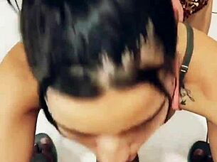 In a home made video, my girlfriend gives a real oral sex