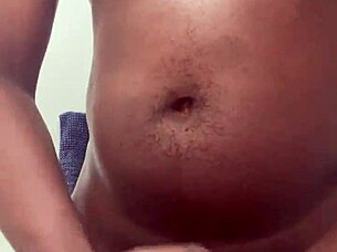 Amateur stud massive package bathroom masturbation session