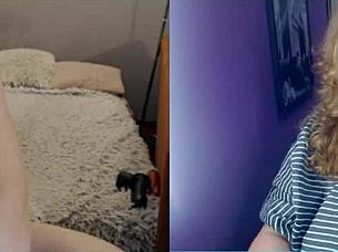 This big ass BBW sister shows her big ass on video chat