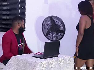 Krissyjoh is stunned when Nigerian porn audition turns into steamy sex session