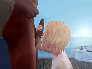 Teen Tits Package: Hot Adult Miles Morales and Gwen Stacy Sex on the Balcony in Sims 4