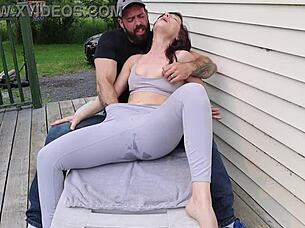 If you can openly orgasm and ejaculate in outdoor yoga pants in front of one stranger (no judgement) then why wait?