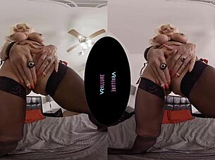 Sexy lingerie MILF seduces with her expert fingering and tattoo