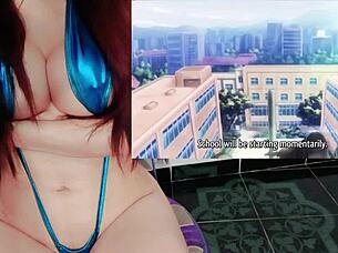 Naughty teacher and wild classroom sex party is first hentai