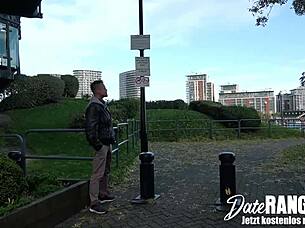 On their first date, stunning blonde Amber Deen twerks before riding her partner’s penis