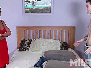 Steamy video shows horny step mom getting a massive cock