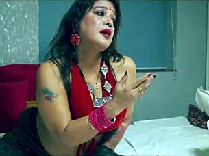 The stunning XXX show of our amazing Indian beauty alongside her lucky partner
