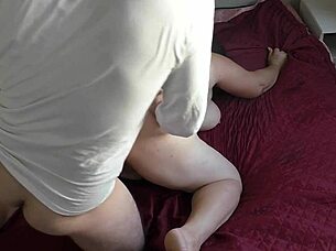 A lucky guy gets his ass fucked by a voluptuous mature woman and she gives him a blowjob