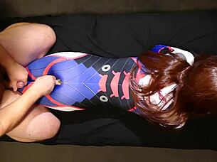In intense Overwatch cosplay session, somegirth dominates tiny D.Va