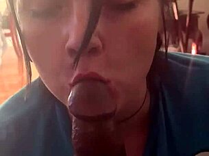 BBC lover gets mouthful of hot cum