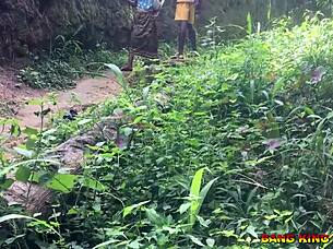 On a tourism trip, an African American adult film star gets down and dirty with a local hunter's wife